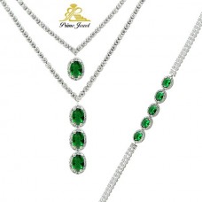 Gümüş zirkon taşlı set